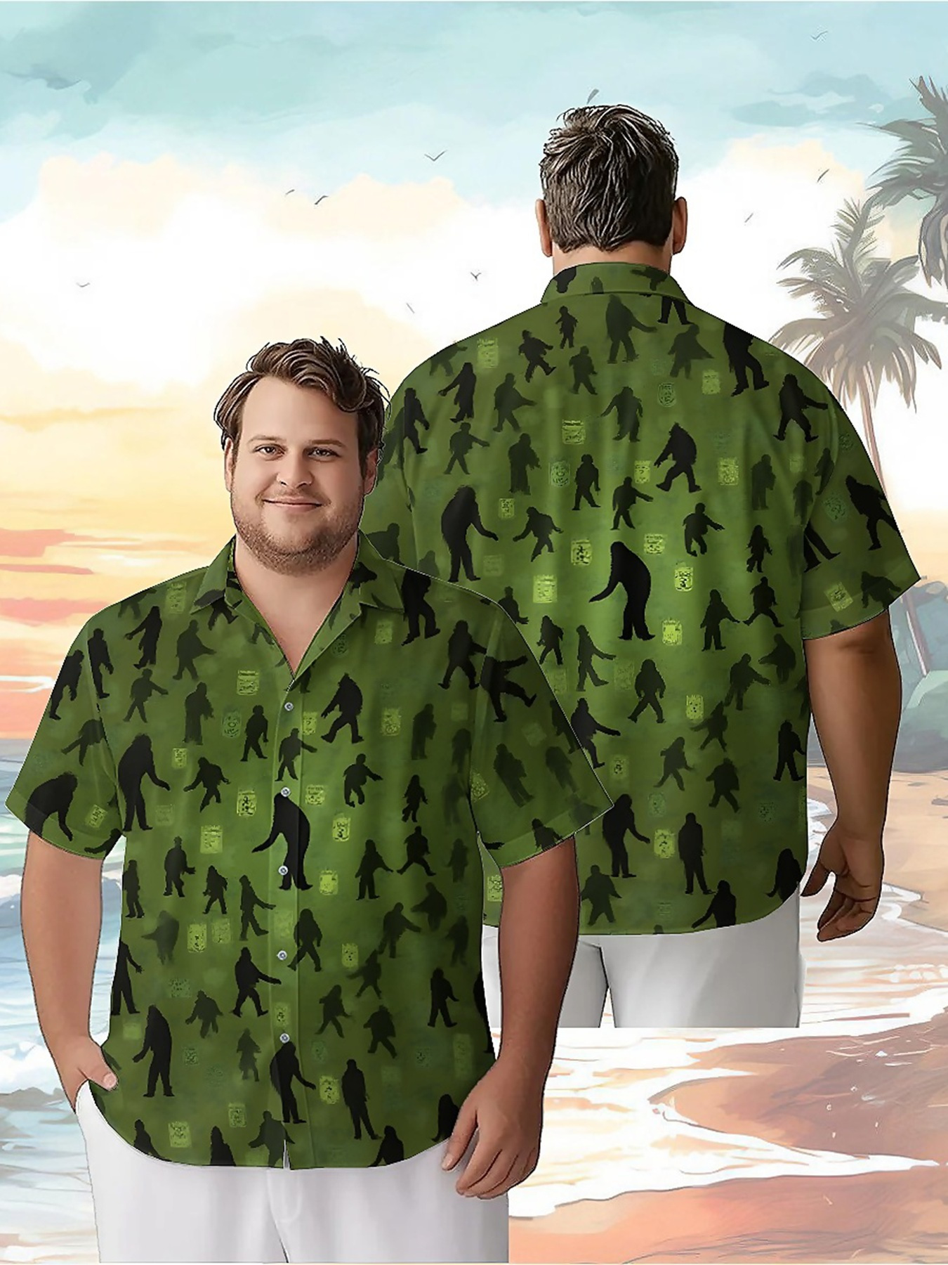 Summer Clothing For A Beach - Men's Plus Size Hawaiian Shirts Gorilla