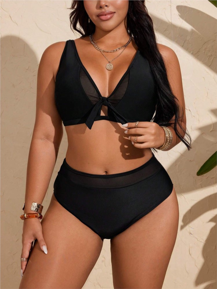 Bikini Set Push Up - Plus Size High Waist Bikini Women's