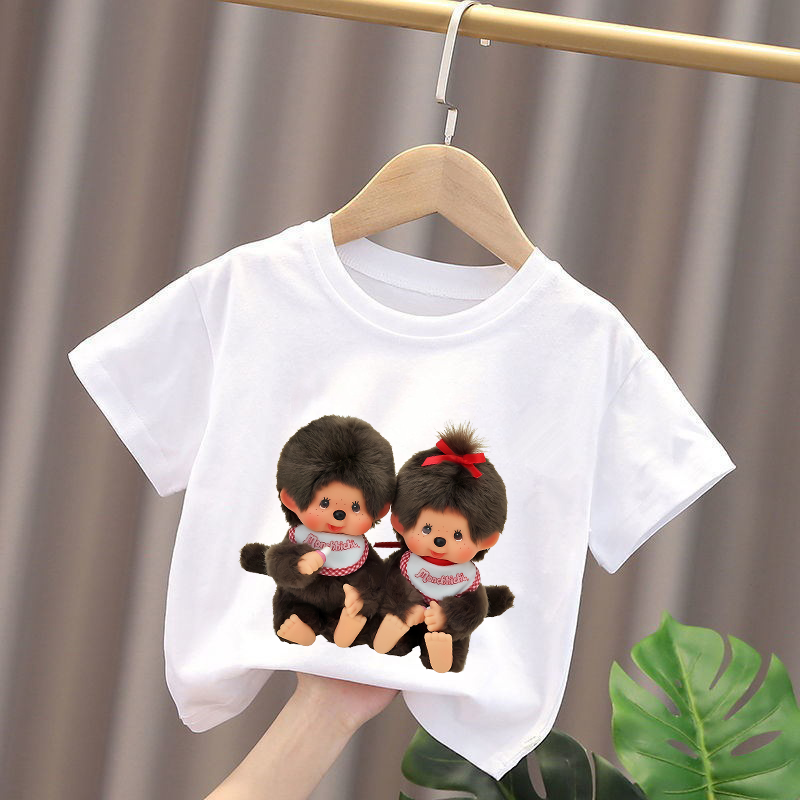 Summer Clothing Gifts - Monchhichi Kids T-shirts Anime Figures Boys