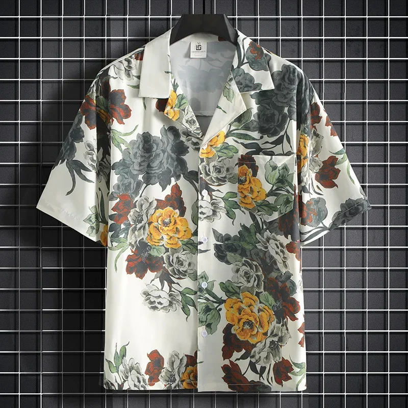Summer Clothing For A Beach - Printed Shirt Men's Short Sleeved Shirt