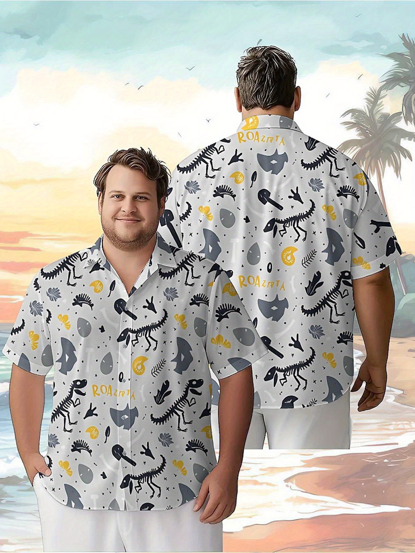 Summer Clothing For A Beach - Men's Plus Size Hawaiian Shirts Fantasy
