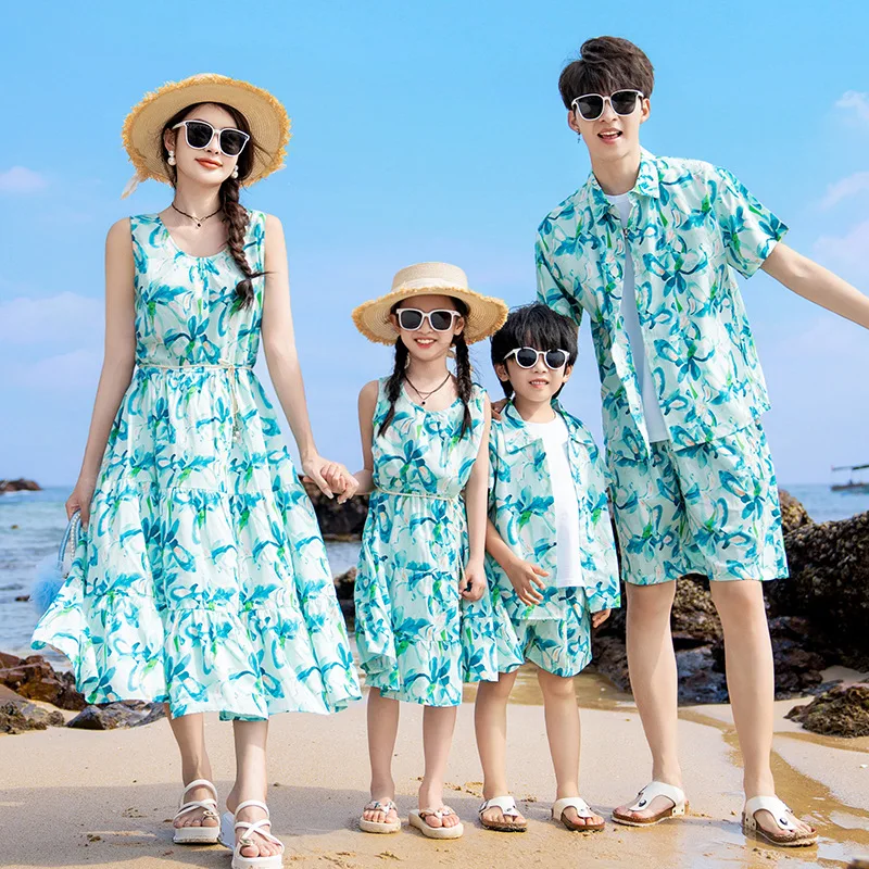 Vacation Parent-child Clothing - Summer Clothing Resort reseña y precio