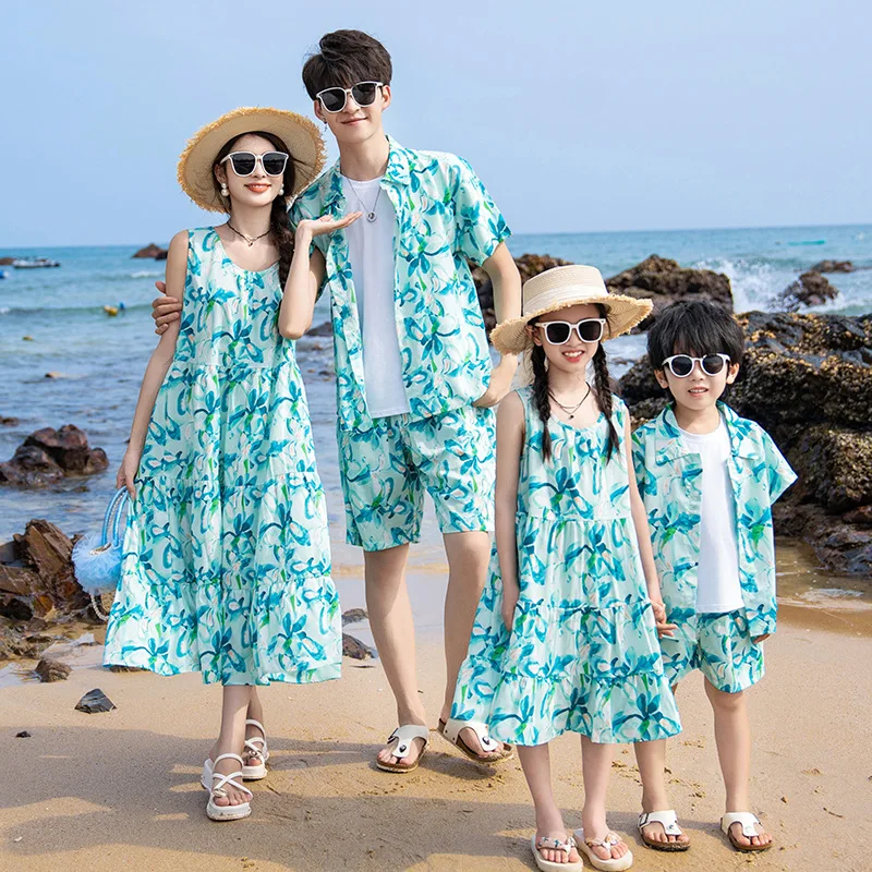 Vacation Parent-child Clothing - Summer Clothing Resort reseña y precio