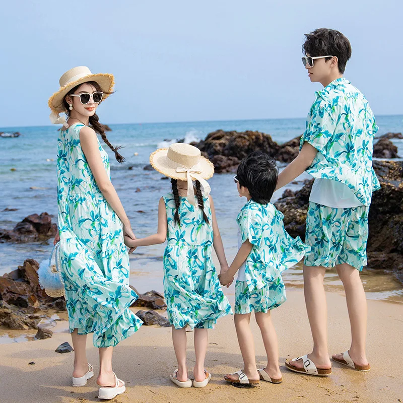 Vacation Parent-child Clothing - Summer Clothing Resort reseña y precio