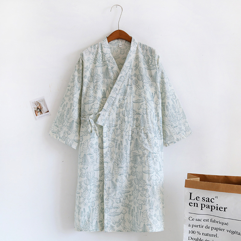 Kimono Robes Sleepwear Women's - Summer Gauze Clothing reseña y precio