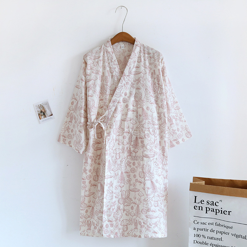 Kimono Robes Sleepwear Women's - Summer Gauze Clothing reseña y precio