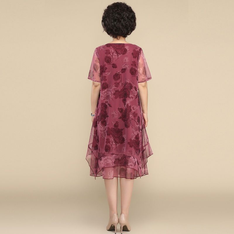 NEW O-Neck Short Sleeve Dresse - Summer Gauze Clothing reseña y precio
