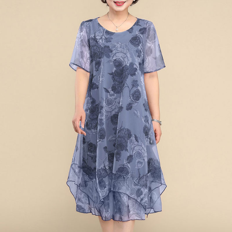 NEW O-Neck Short Sleeve Dresse - Summer Gauze Clothing reseña y precio
