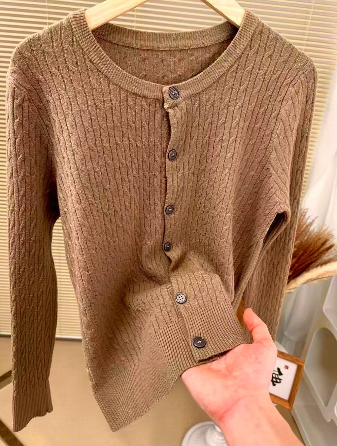 O-neck long sleeve loose twist - Summer Quilt reseña y precio