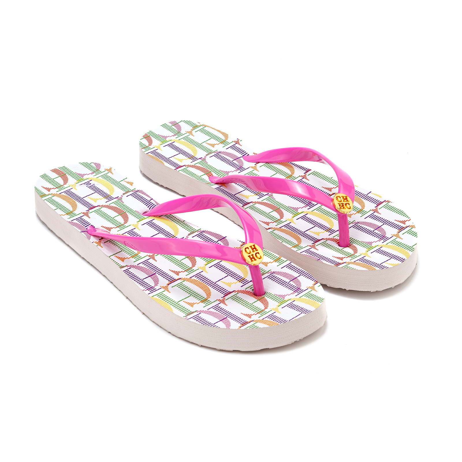 Pink Letter Flip Flops Gold Bu - Summer Clothing Vacation reseña y precio