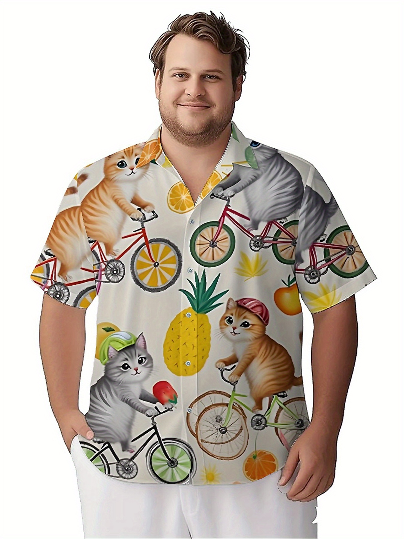Men's Plus Size Hawaiian Shirt - Summer Clothing For A Beach reseña y precio