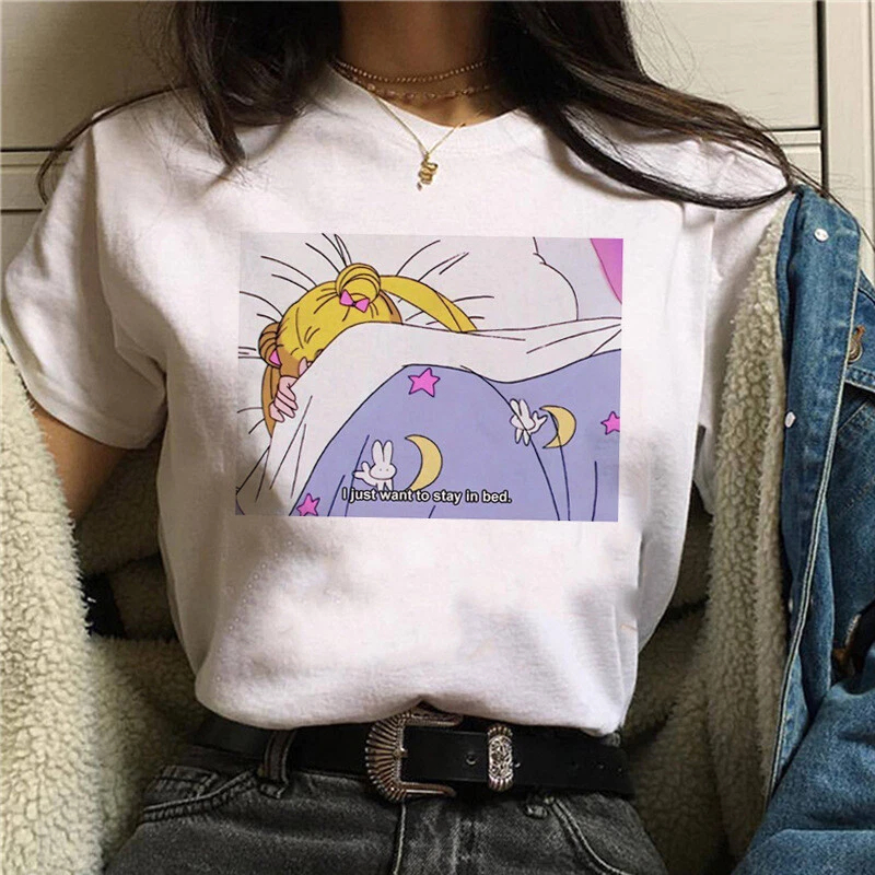 T Shirt 90s Anime Sailor Moon  - Summer Clothing Trends For Women reseña y precio