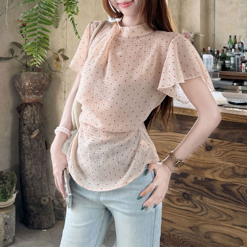 Fashionable Gauze Sweet Polka  - Summer Gauze Clothing reseña y precio