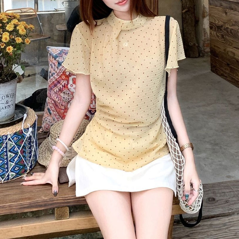 Fashionable Gauze Sweet Polka  - Summer Gauze Clothing reseña y precio