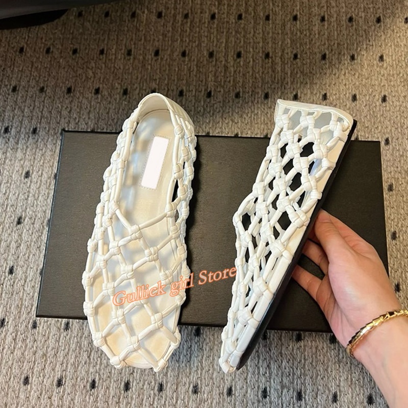 French Woven Mesh Hollow flat  - Summer Clothing Sale reseña y precio