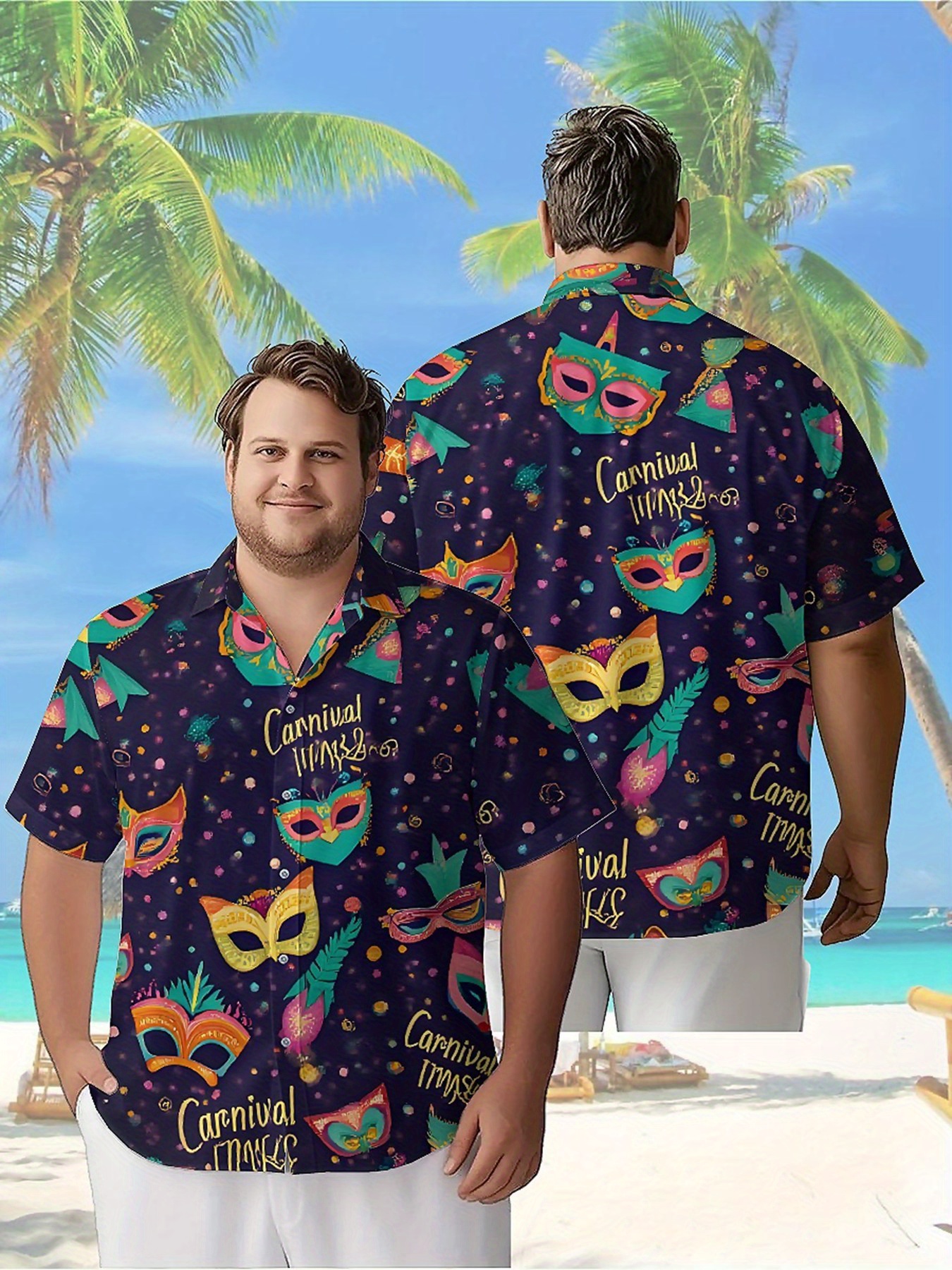 Men's Plus Size Hawaiian Shirt - Summer Clothing For A Beach reseña y precio