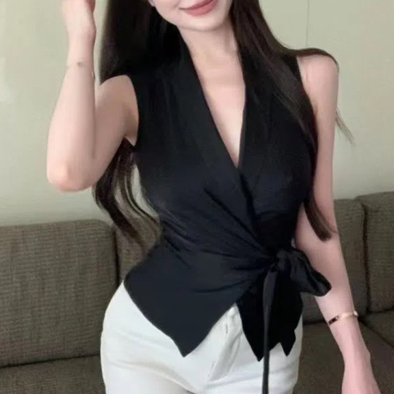 Temperament V Neck Bandage Sle - Summer Clothing Trends For Women reseña y precio
