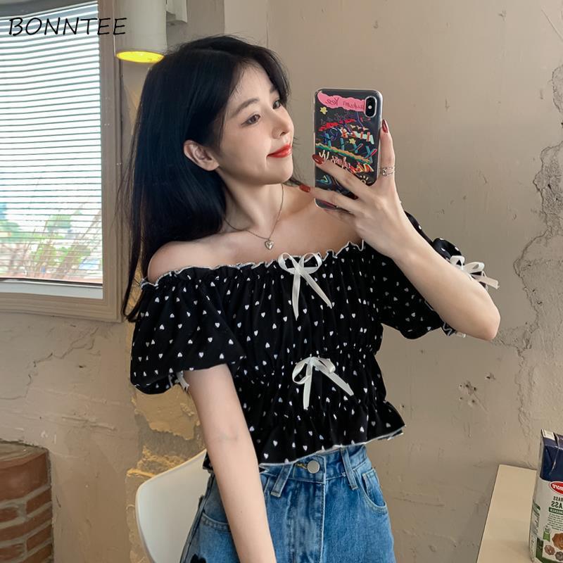 Blouses Women Summer French Pu - Crop Blouse Linen reseña y precio