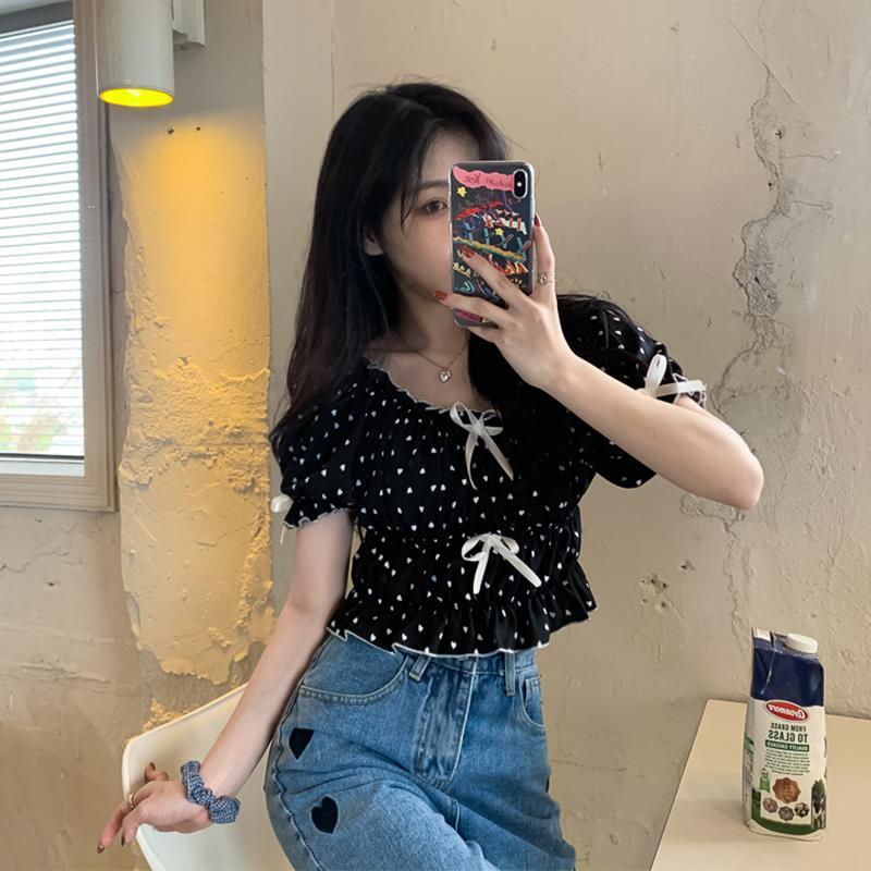 Blouses Women Summer French Pu - Crop Blouse Linen reseña y precio