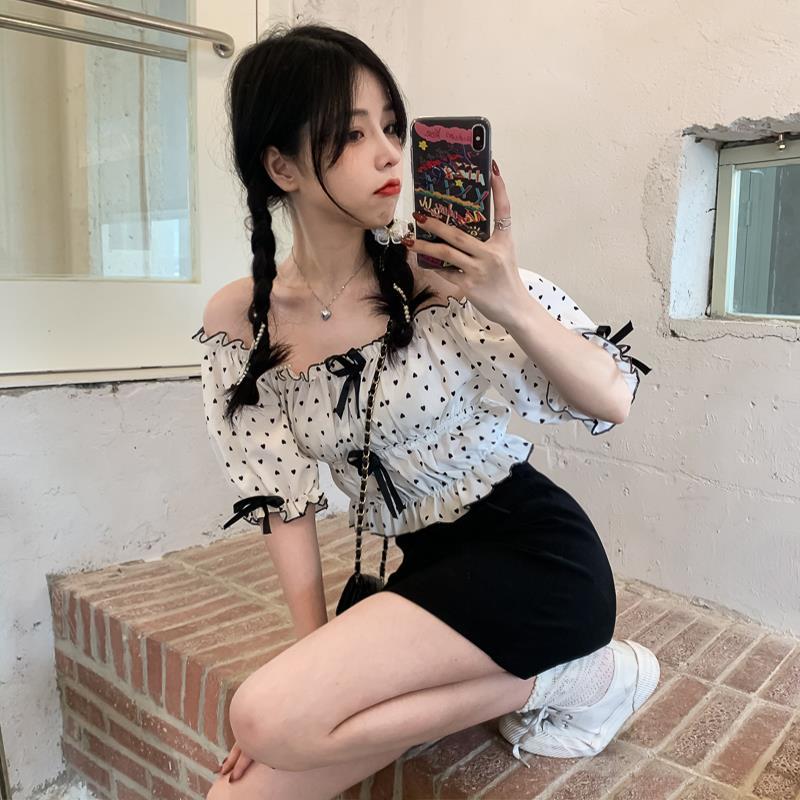 Blouses Women Summer French Pu - Crop Blouse Linen reseña y precio