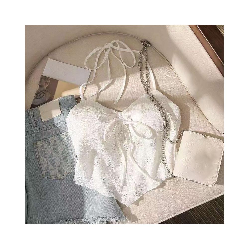 Sleeveless Sexy Crop Tops Fash - Crop Blouse Linen reseña y precio
