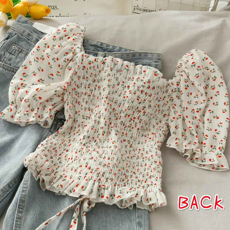 Blouses Shirts Women Floral Dr - Crop Blouse Linen reseña y precio