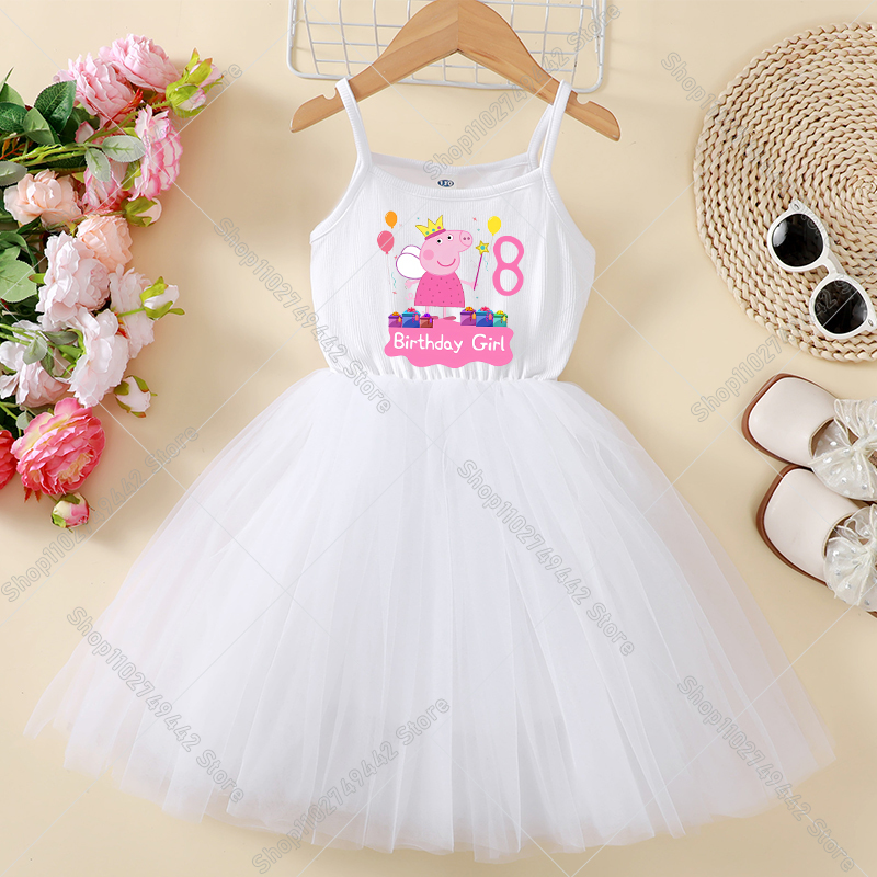 Peppa Pigs Dress Birthday Numb - Summer Clothing Gifts reseña y precio