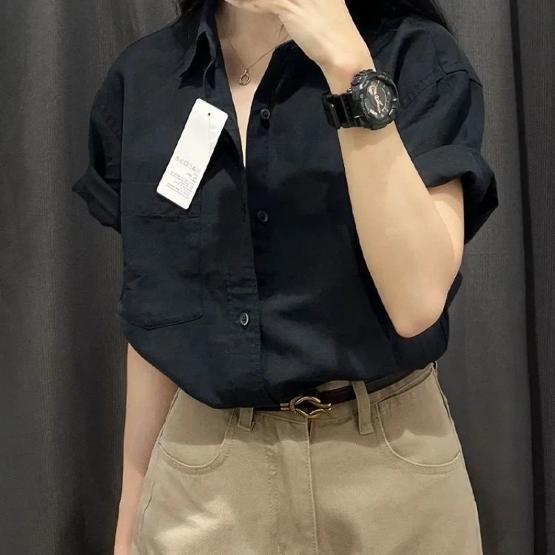 Korean Short Sleeve Polo Neck  - Summer Clothing Trends For Women reseña y precio