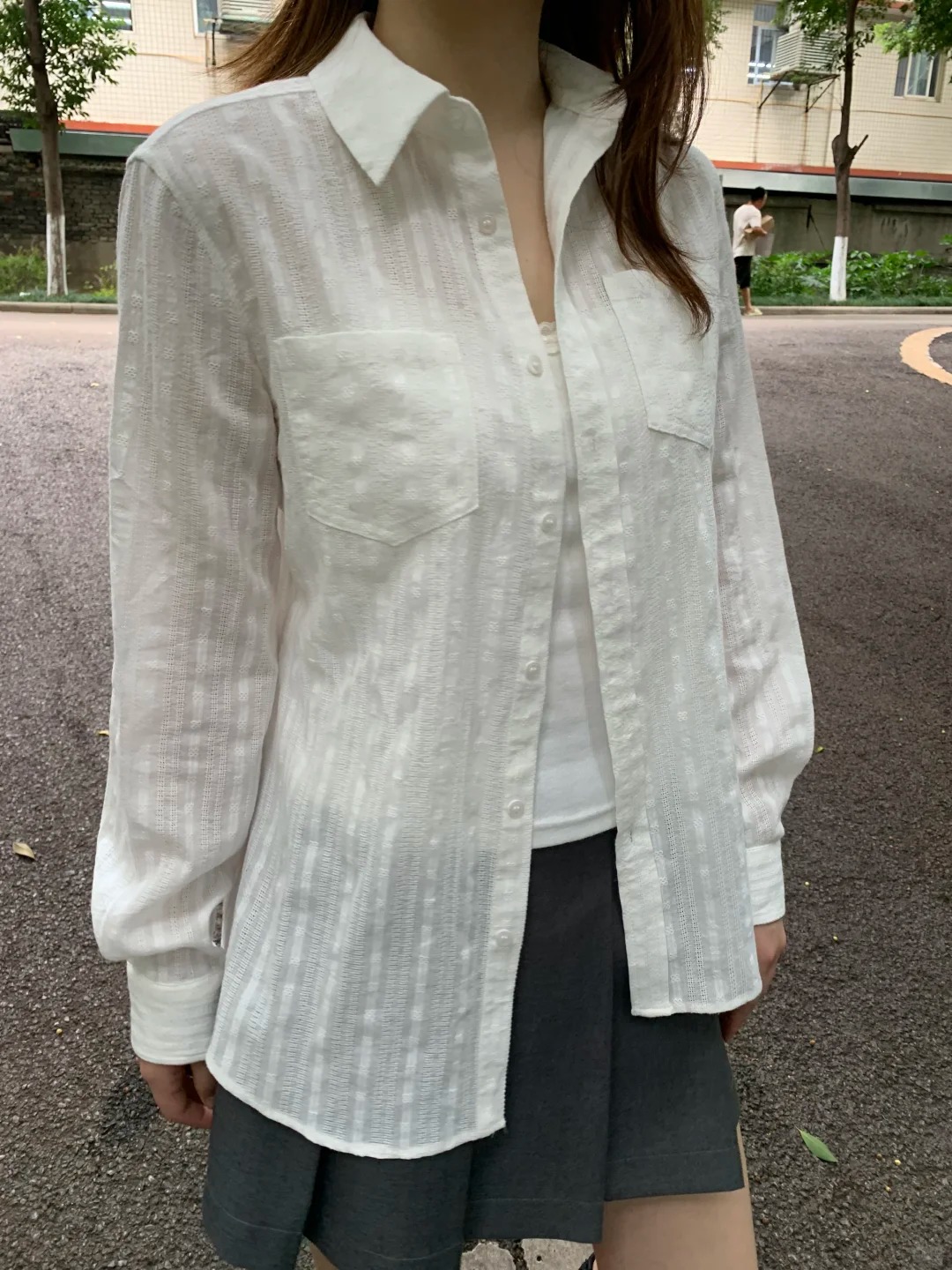 Linen Cotton Collar Buttons Bl - Crop Blouse Linen reseña y precio