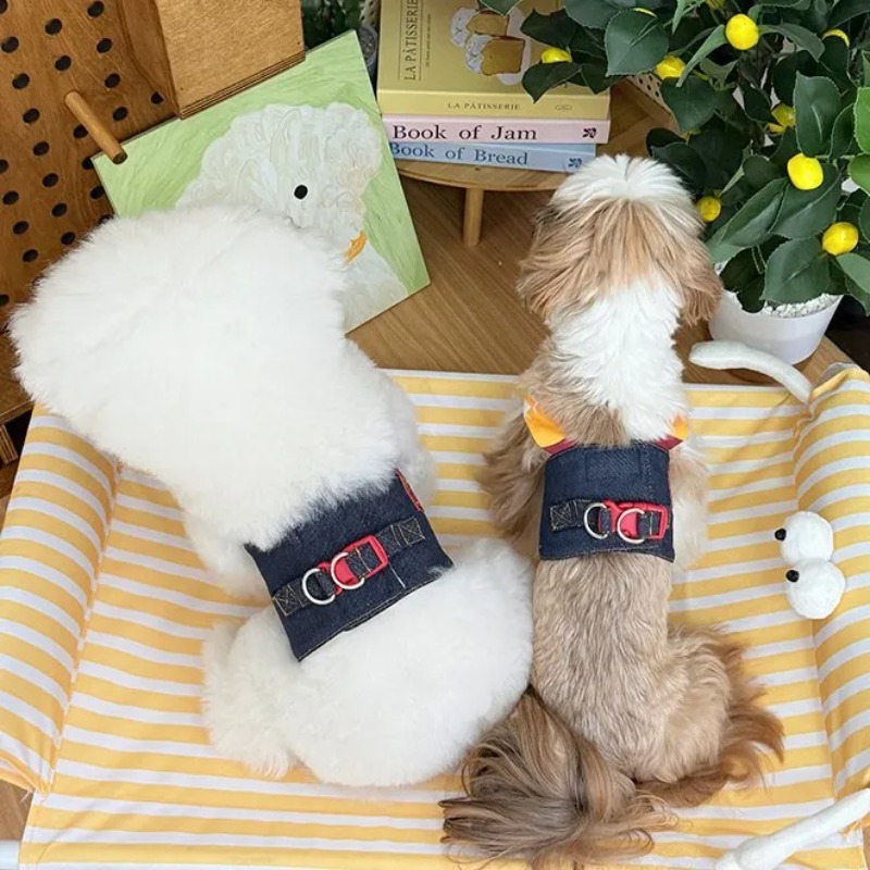 Pet Denim Puppy Clothes Tracti - Summer Clothing Release reseña y precio