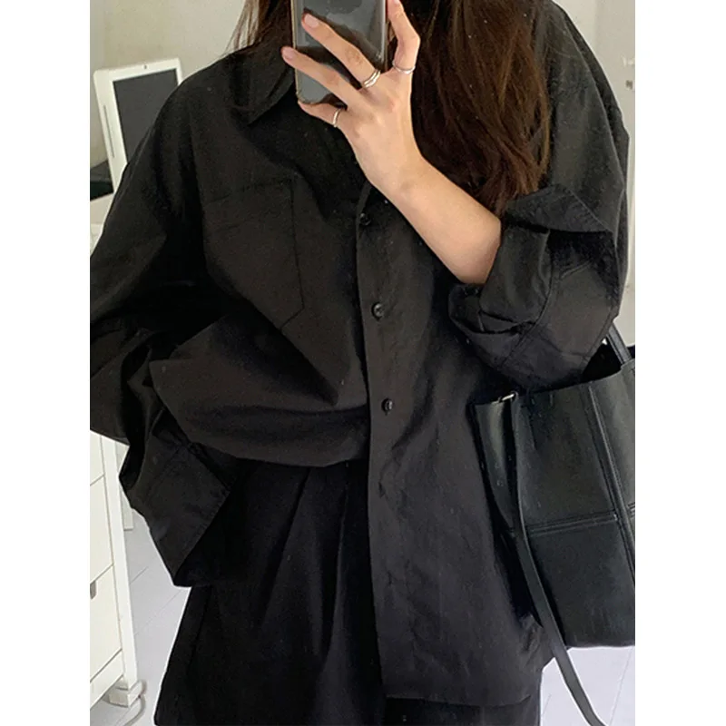 Spring Black Loose Shirt Tops  - Summer Clothing Trends For Women reseña y precio