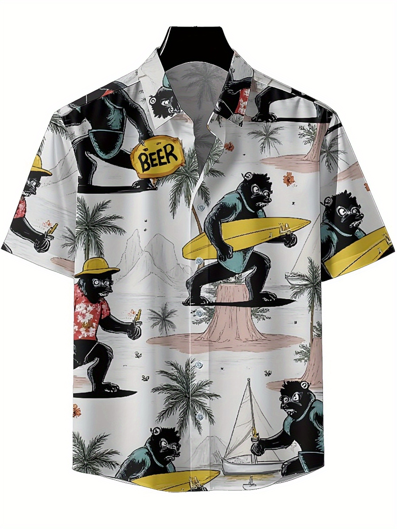 Men's Plus Size Hawaiian Shirt - Summer Clothing For A Beach reseña y precio