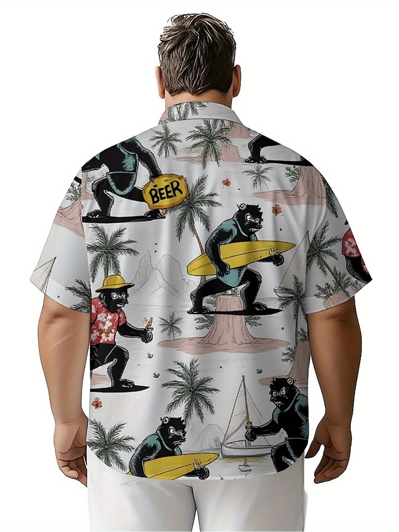 Men's Plus Size Hawaiian Shirt - Summer Clothing For A Beach reseña y precio