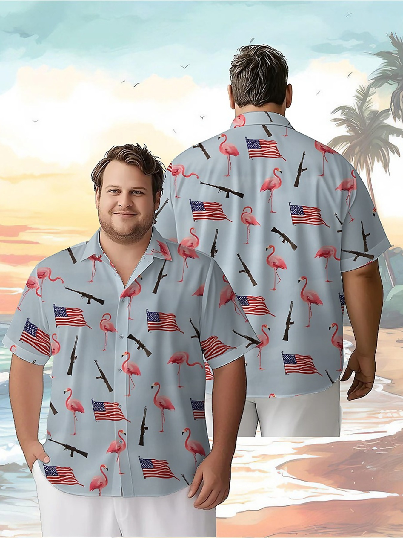 Men's Plus Size Hawaiian Shirt - Summer Clothing For A Beach reseña y precio