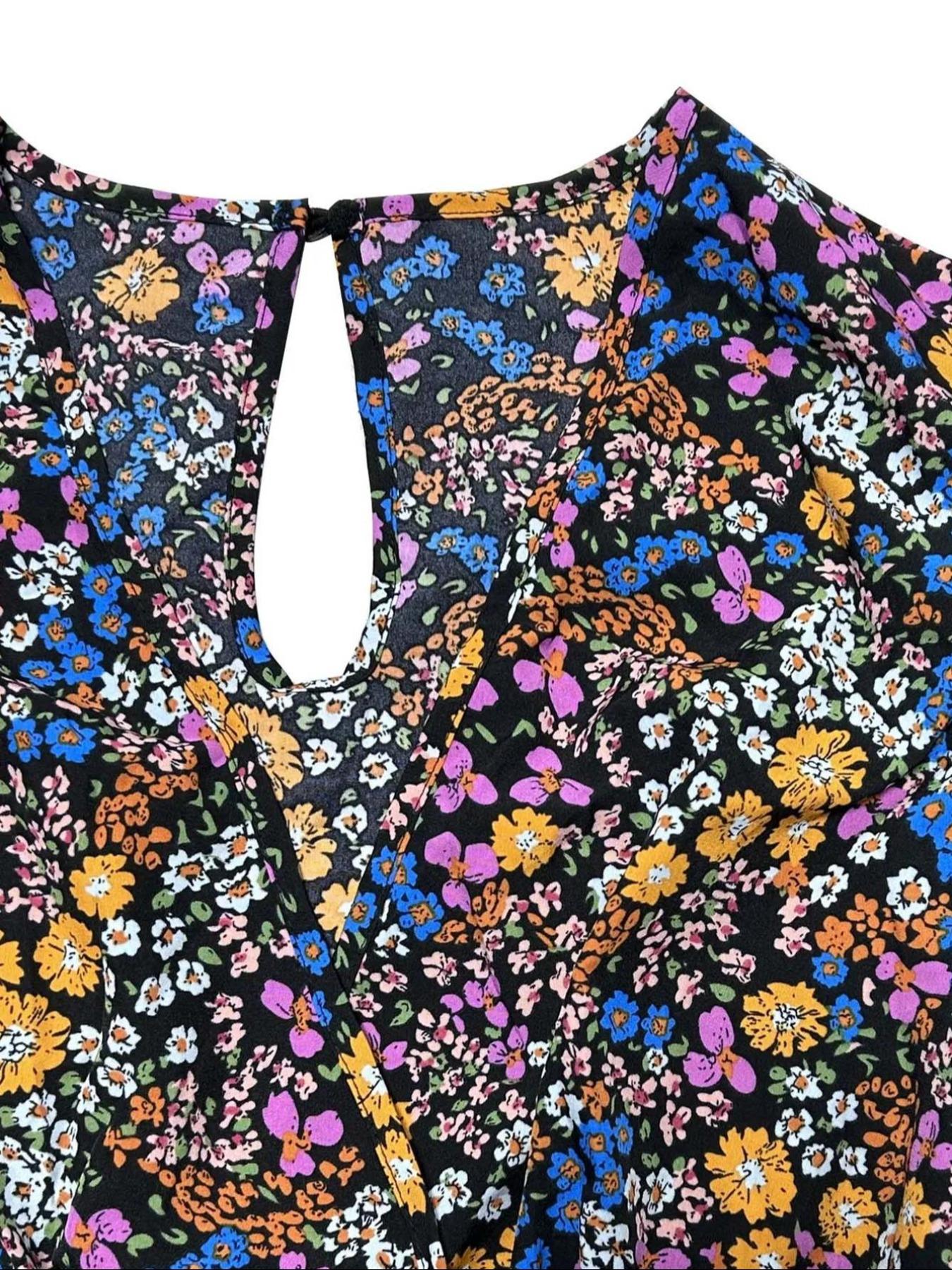 【Plus Size】 Floral Print Tie S - Summer Clothing Vacation reseña y precio