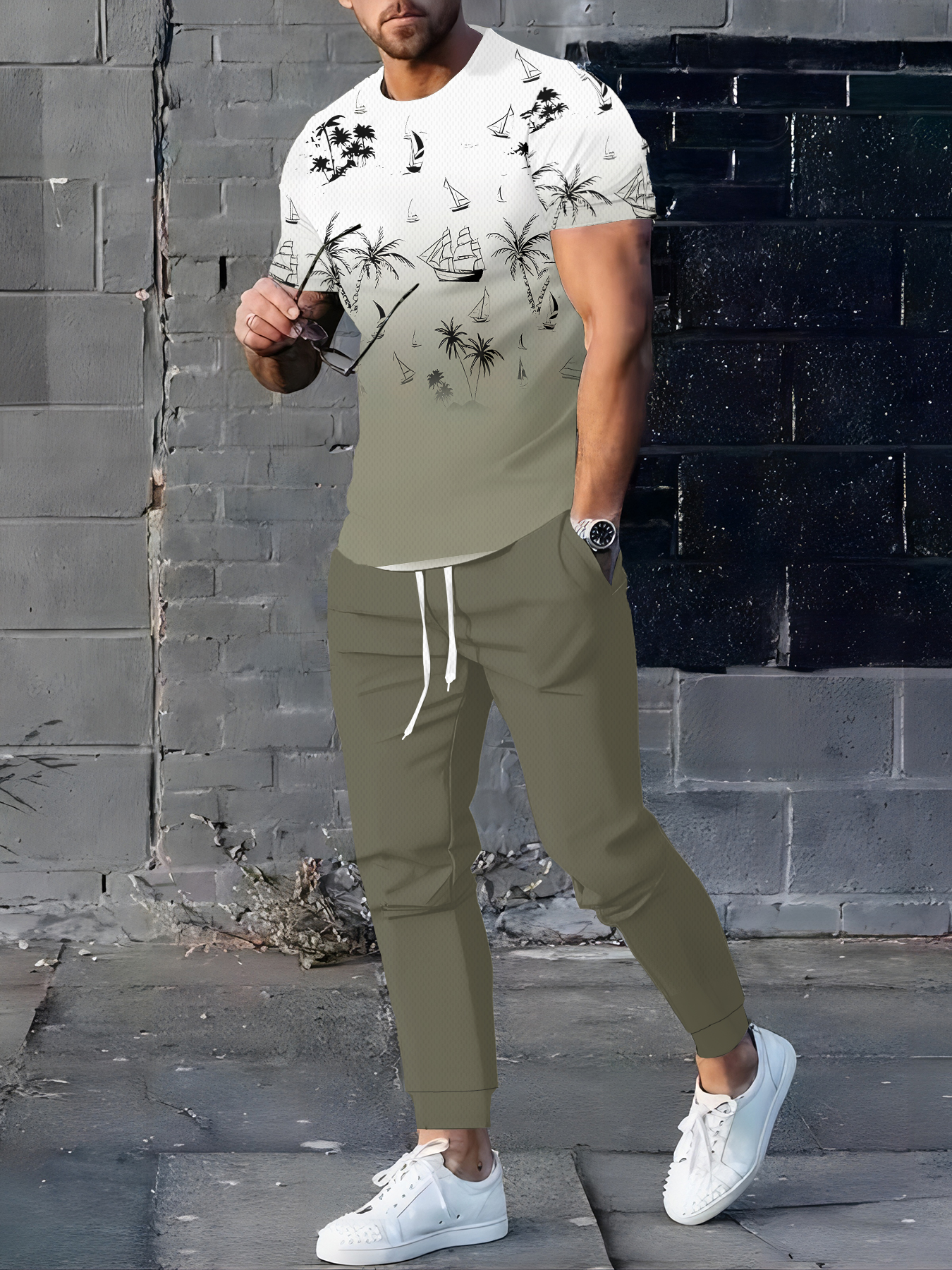 2026 Summer Men's Suit with 3D - Summer Clothing For A Beach reseña y precio