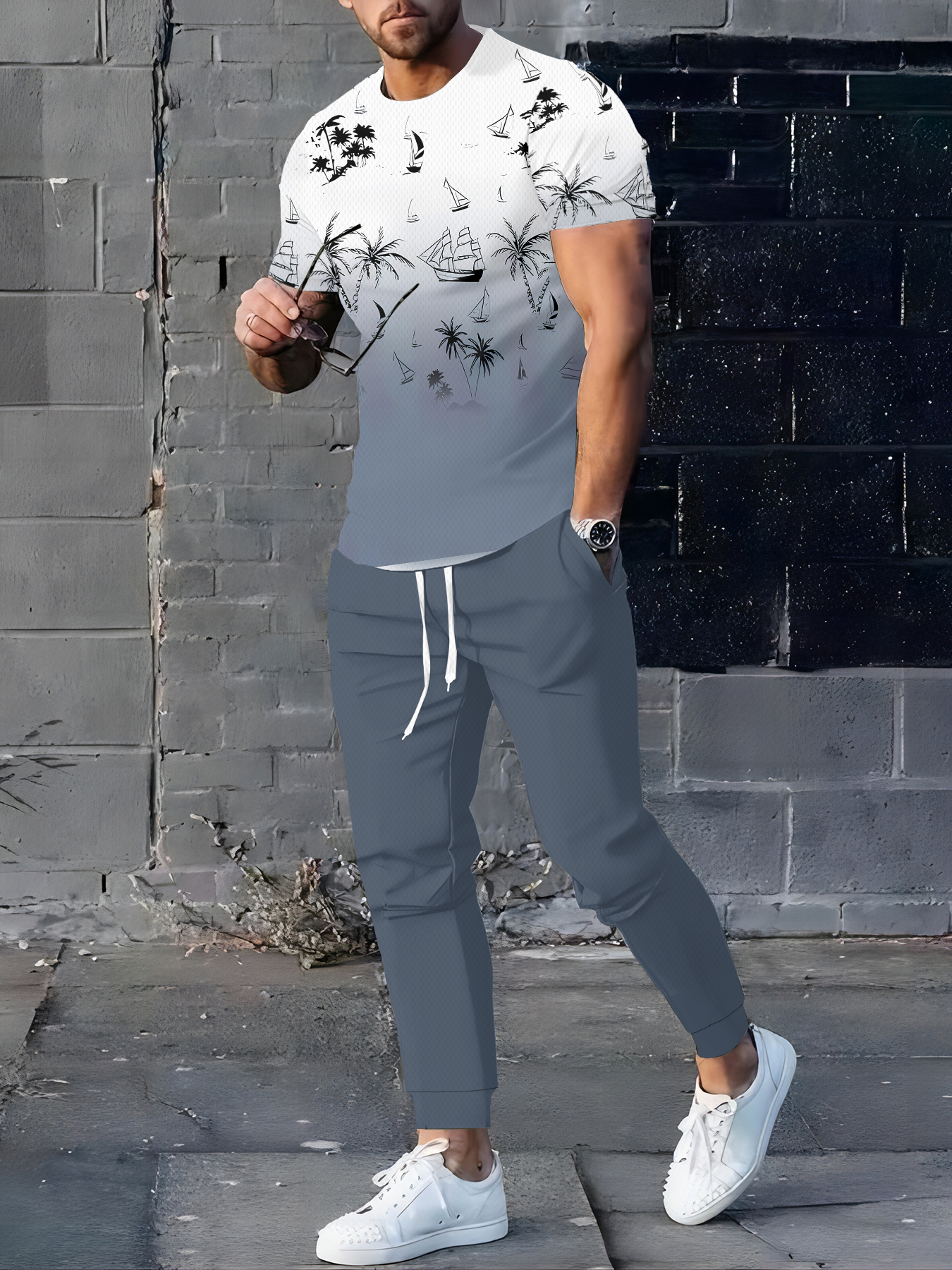 2026 Summer Men's Suit with 3D - Summer Clothing For A Beach reseña y precio