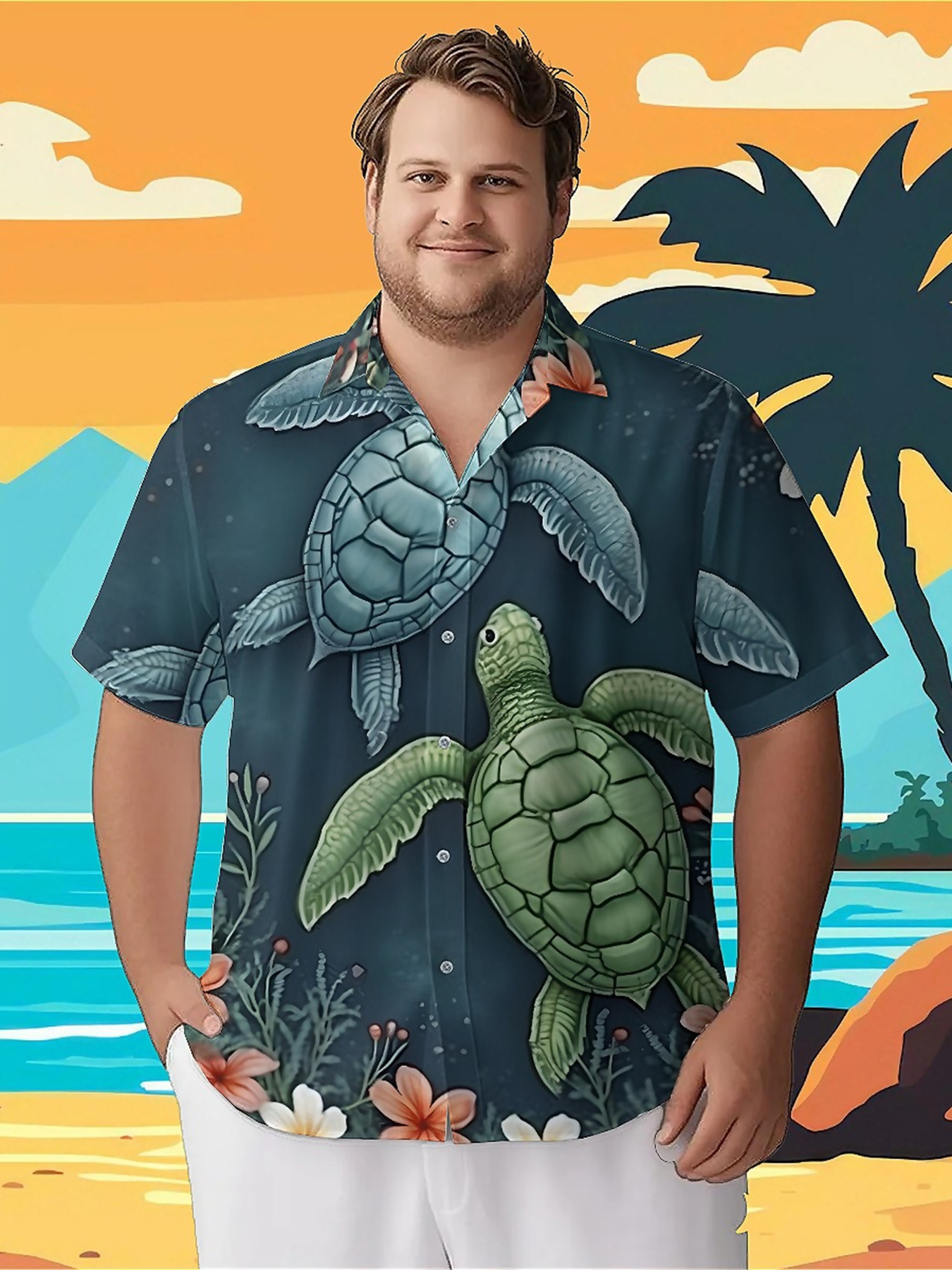 Men's Plus Size Hawaiian Shirt - Summer Clothing For A Beach reseña y precio